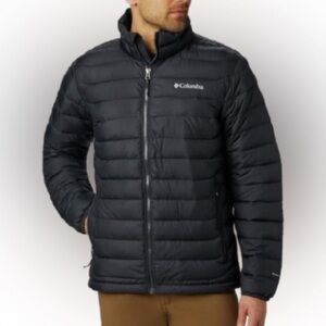 NWT Columbia Men’s Powder lite OmniHeat jacket with company logo color black Med